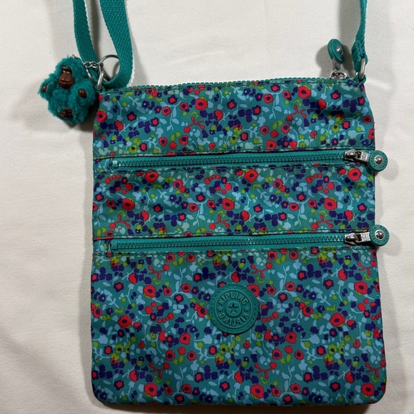 Kipling Teal Floral Crossbody Bag - Picture 2 of 9